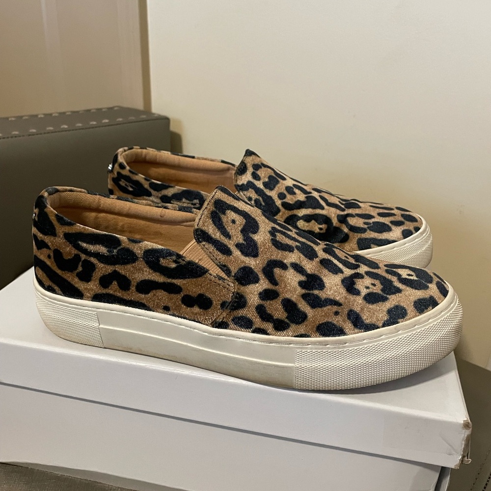 Steve Madden Leopard Print Slip-On Sneakers